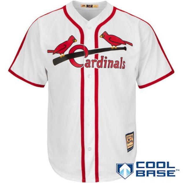 Men's St. Louis Cardinals Majestic White Home Cooperstown Cool Base Team Jersey - White - Small | Headz N Threadz