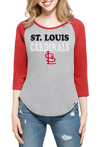 True Fan Men's Gray St. Louis Cardinals V-Neck Jersey Size: Small
