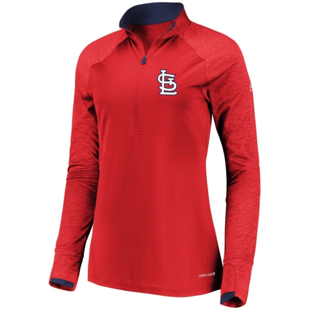Women's St. Louis Cardinals Majestic Navy Crank Up The Heat T-Shirt - Extra Large | Headz N Threadz