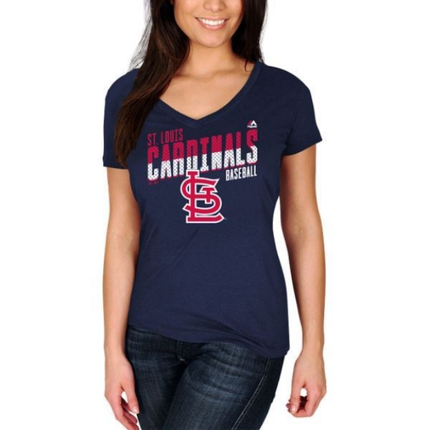 Headz n Threadz Sports Apparel Superstore and Customization. Women's St. Louis  Cardinals Majestic Navy Crank Up the Heat T-Shirt hats, Women's St. Louis  Cardinals Majestic Navy Crank Up the Heat T-Shirt Snapback