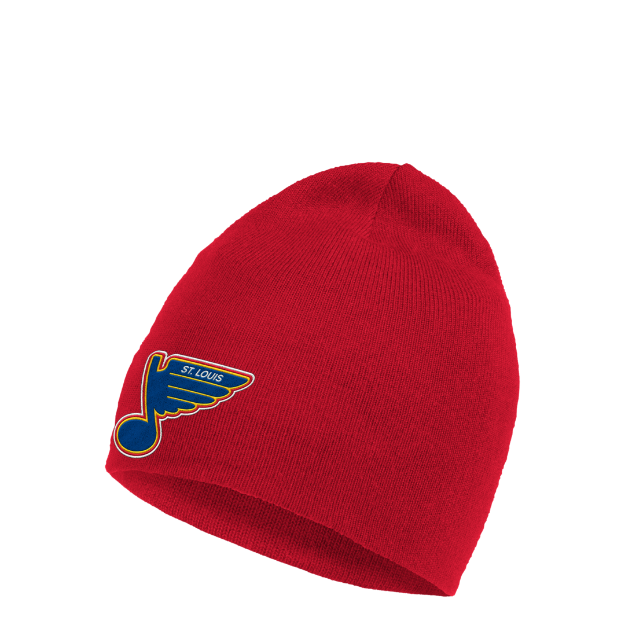 Adidas St Louis Blues Red Reverse Retro Cuffed Knit Hat, Red, Acrylic, Size OSFM, Rally House