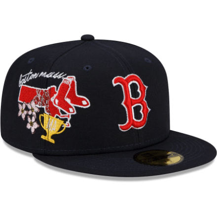 Headz n Threadz Sports Apparel Superstore and Customization. Men's Boston  Red Sox New Era State view E1 59FIFTY Fitted Hat hats, Men's Boston Red Sox  New Era State view E1 59FIFTY Fitted