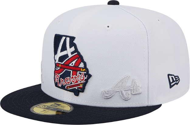Men's Atlanta Braves New Era Camo Team Color Undervisor 59FIFTY Fitted Hat