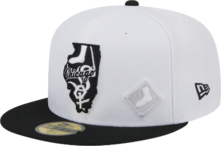 Headz n Threadz Sports Apparel Superstore and Customization. Chicago White  Sox METALLIC LOGO SIDE-PATCH Black Fitted Hat by New Era hats, Chicago White  Sox METALLIC LOGO SIDE-PATCH Black Fitted Hat by New