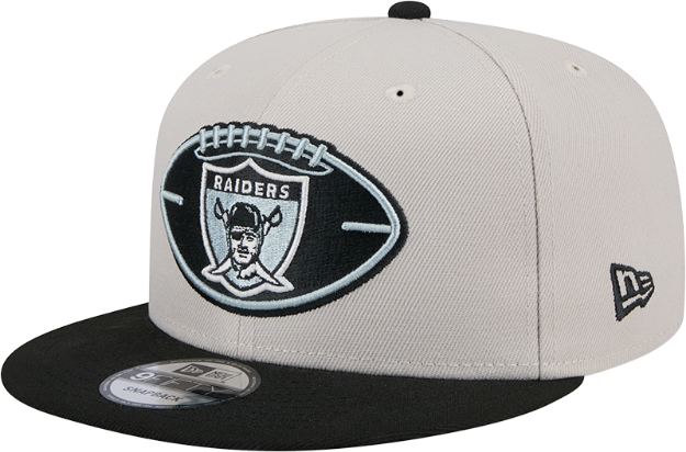 Oakland Raiders New Era 2024 Sideline Historic 59FIFTY Fitted Hat - Stone/Black