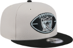 Oakland Raiders New Era 2024 Sideline Historic 59FIFTY Fitted Hat - Stone/Black