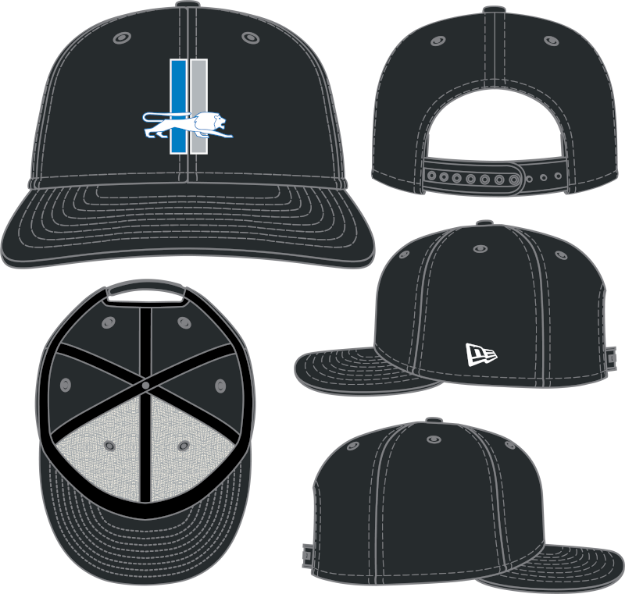 New Era Detroit Lions 2024 Graphite Stretch 9SEVENTY Adjustable Hat