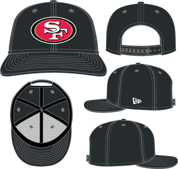 New Era San Francisco 49ers 2024 Graphite Stretch 9SEVENTY Adjustable Hat