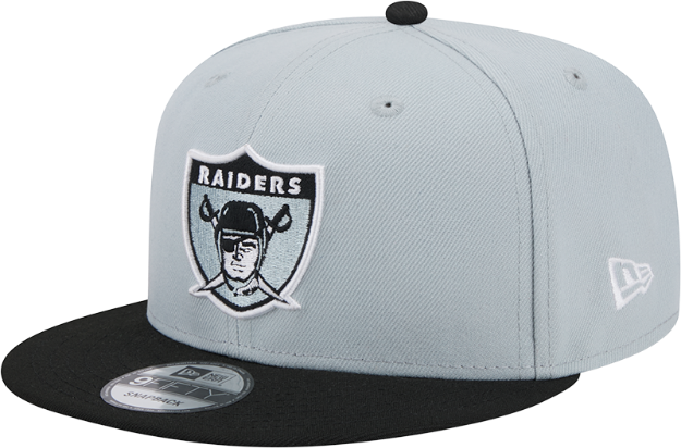 Men's Las Vegas Raiders New Era Cream/Black 2024 Sideline Historic 9FIFTY Snapback Hat