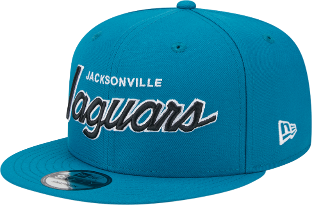 Jacksonville Jaguars New Era Main Script 9FIFTY Snapback Hat - Teal