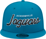 Jacksonville Jaguars New Era Main Script 9FIFTY Snapback Hat - Teal