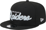 Men's Las Vegas Raiders New Era Black Main Script 9FIFTY Snapback Hat