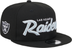 Men's Las Vegas Raiders New Era Black Main Script 9FIFTY Snapback Hat