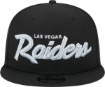 Men's Las Vegas Raiders New Era Black Main Script 9FIFTY Snapback Hat