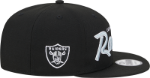 Men's Las Vegas Raiders New Era Black Main Script 9FIFTY Snapback Hat