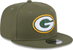 Men's Green Bay Packers Olive Green New Era  9FIFTY Snapback Hat