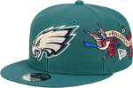 Men's Philadelphia Eagles New Era Midnight Green City Art 9FIFTY Snapback Hat