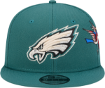 Men's Philadelphia Eagles New Era Midnight Green City Art 9FIFTY Snapback Hat