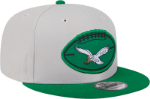 Men's Philadelphia Eagles New Era Stone/Kelly Green 2024 Sideline Historic 9FIFTY Snapback Hat