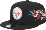 Men's Pittsburgh Steelers New Era Black City Art 9FIFTY Snapback Hat