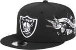 Men's Las Vegas Raiders New Era Black City Art 9FIFTY Snapback Hat