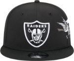 Men's Las Vegas Raiders New Era Black City Art 9FIFTY Snapback Hat