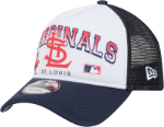 St. Louis Cardinals New Era Retro Wordmark 9FORTY A-Frame Trucker Adjustable Hat - White