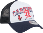 St. Louis Cardinals New Era Retro Wordmark 9FORTY A-Frame Trucker Adjustable Hat - White