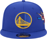 Men's Golden State Warriors New Era Royal Injection City Art 9FIFTY Snapback Hat