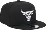 Men's Chicago Bulls New Era Black Injection City Art 9FIFTY Snapback Hat