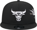 Men's Chicago Bulls New Era Black Injection City Art 9FIFTY Snapback Hat