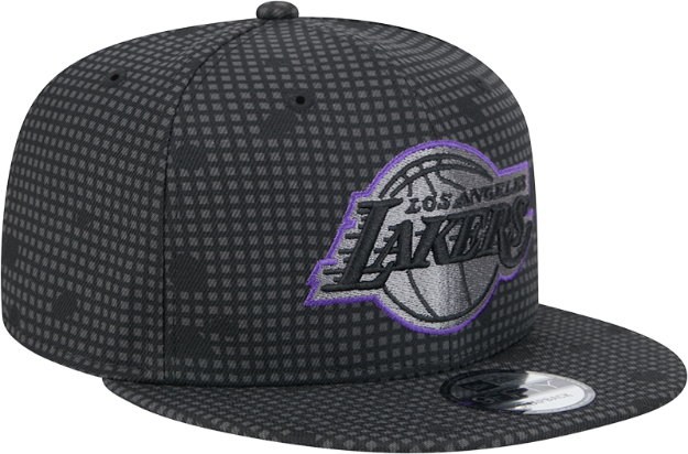 Los Angeles Lakers New Era Midnight Ink Pop Outline 9FIFTY Snapback Hat - Black