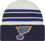 New Era St. Louis Blues Vintage Striped Knit Hat - White/Blue