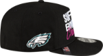 Men's New Era Black Philadelphia Eagles Super Bowl LIX Champions Parade A-Frame 9FIFTY Snapback Hat