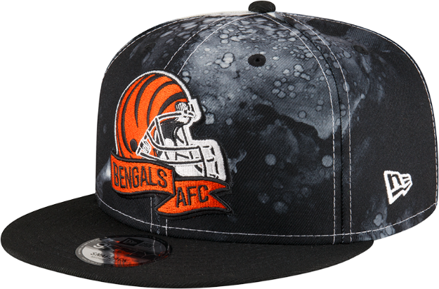 Men's New Era Cincinnati Bengals 2022 Sideline 9FIFTY Ink Dye Snapback Hat