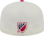 New Era St Louis City SC Mens White Chrome 2T Evergreen 59FIFTY Fitted Hat