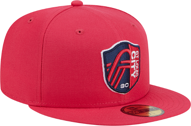 New Era St Louis City SC Mens Red TC Evergreen 59FIFTY Fitted Hat